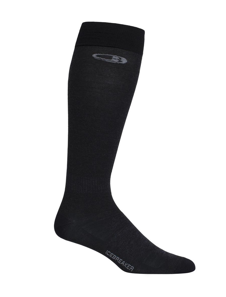 Black Icebreaker Merino Snow Liner Over the Calf Men's Socks | AU 1015GSOL